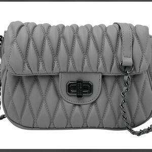 Badgley Mischka Mini Quilted Messenger Bag